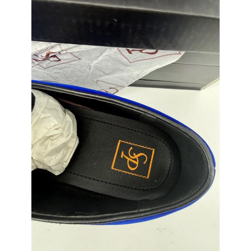 St Patrick Sparko 03 Mens Royal Blue Velvet Loafers Formal Slip On Shoes Size 11